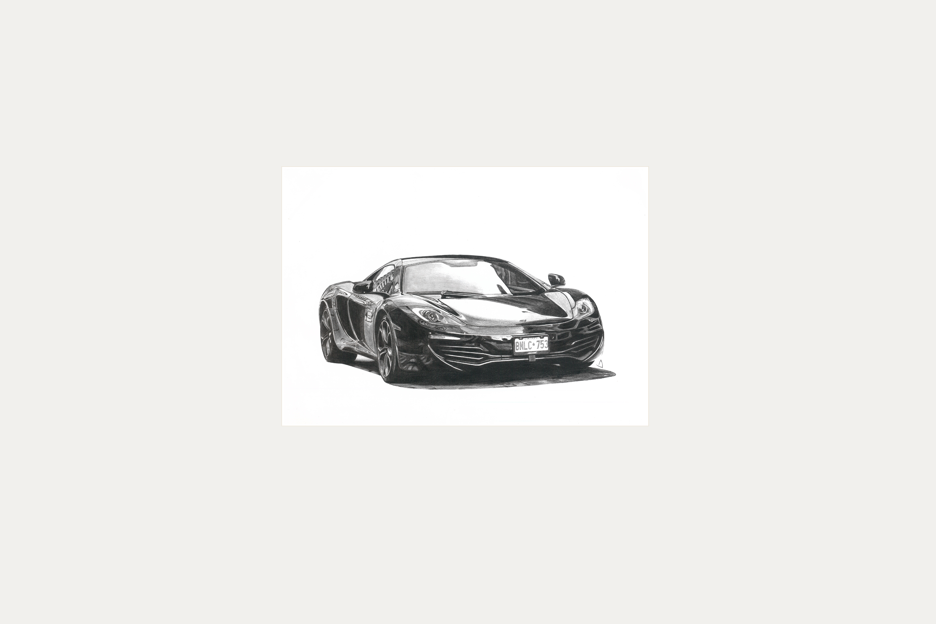 McLaren MP4-12C illustration print