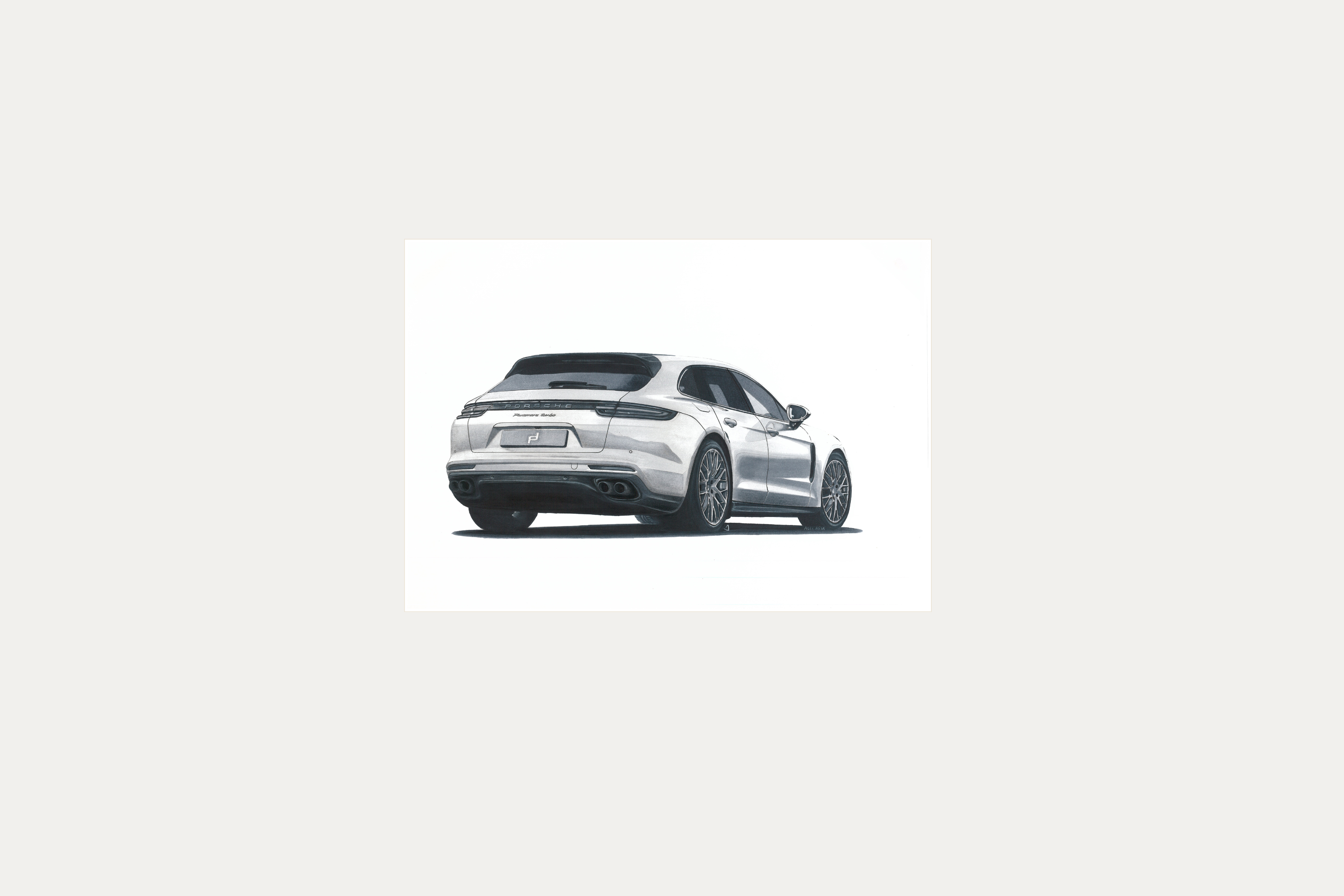 Porsche Panamera illustration print